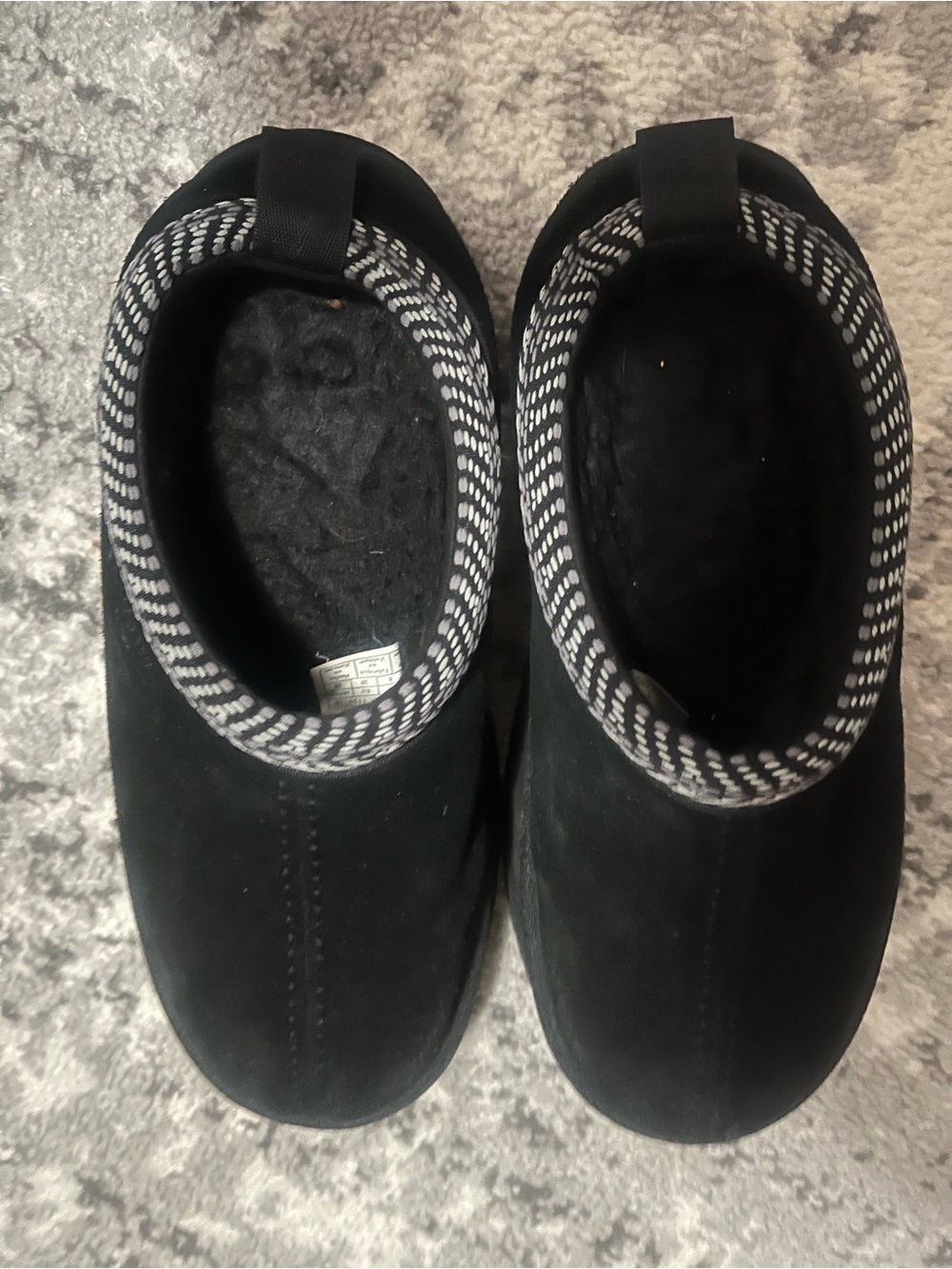 Koolaburra Black and White Slip-On Cozy Slippers
